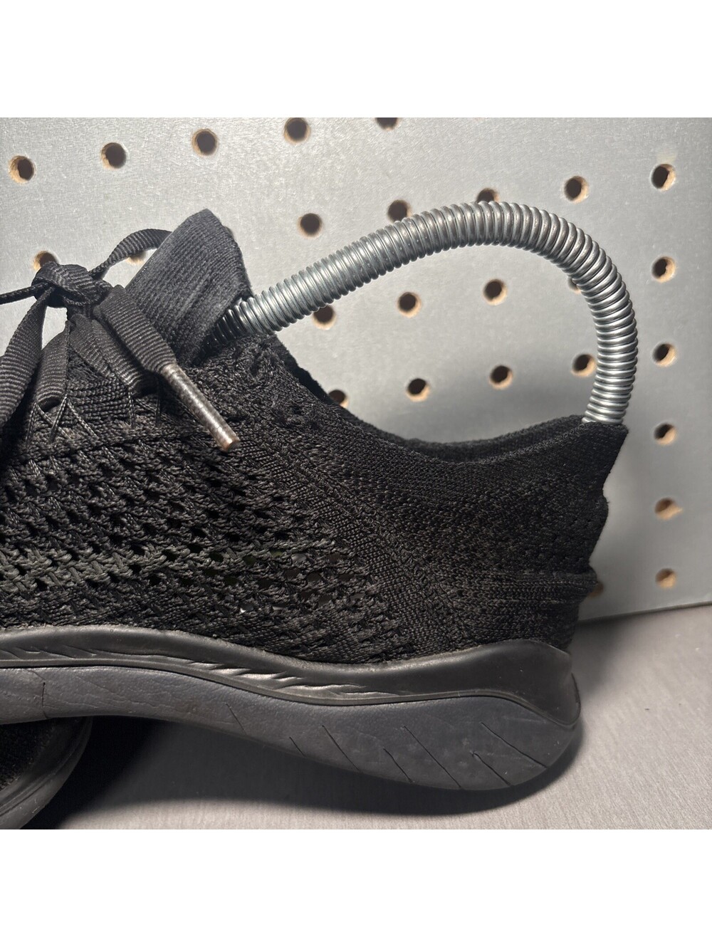 Nike Free RN Flyknit 2018 Shoes Womens 7 Triple Black Anthracite 942839-002 READ - Picture 15 of 15